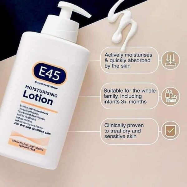 E45 Moisturising Face and Body Lotion 500ml