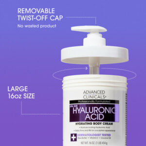 Advanced Clinicals Hyaluronic Acid Cream 16oz